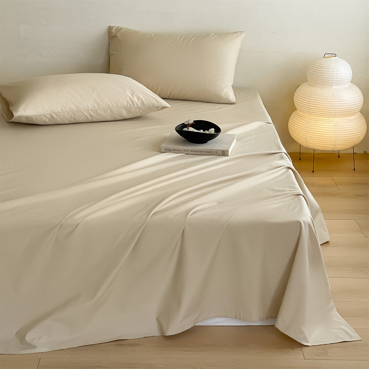 91家纺网 家纺一手货源 找家纺 三味舒屋 2026新款初色系列全棉水洗棉系列单品床单（平台券后单品利润不低于45元/套件利润不低于120元 谢谢配合） 白卡其