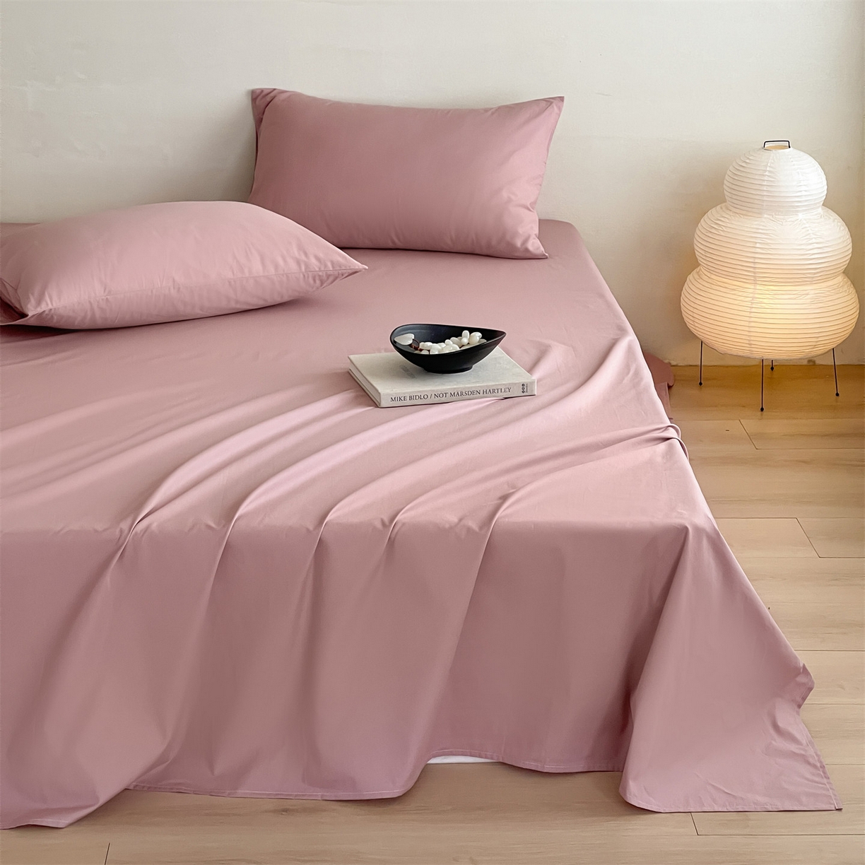 91家纺网 家纺一手货源 找家纺 三味舒屋 2026新款初色系列全棉水洗棉系列单品床单（平台券后单品利润不低于45元/套件利润不低于120元 谢谢配合） 蔷薇粉