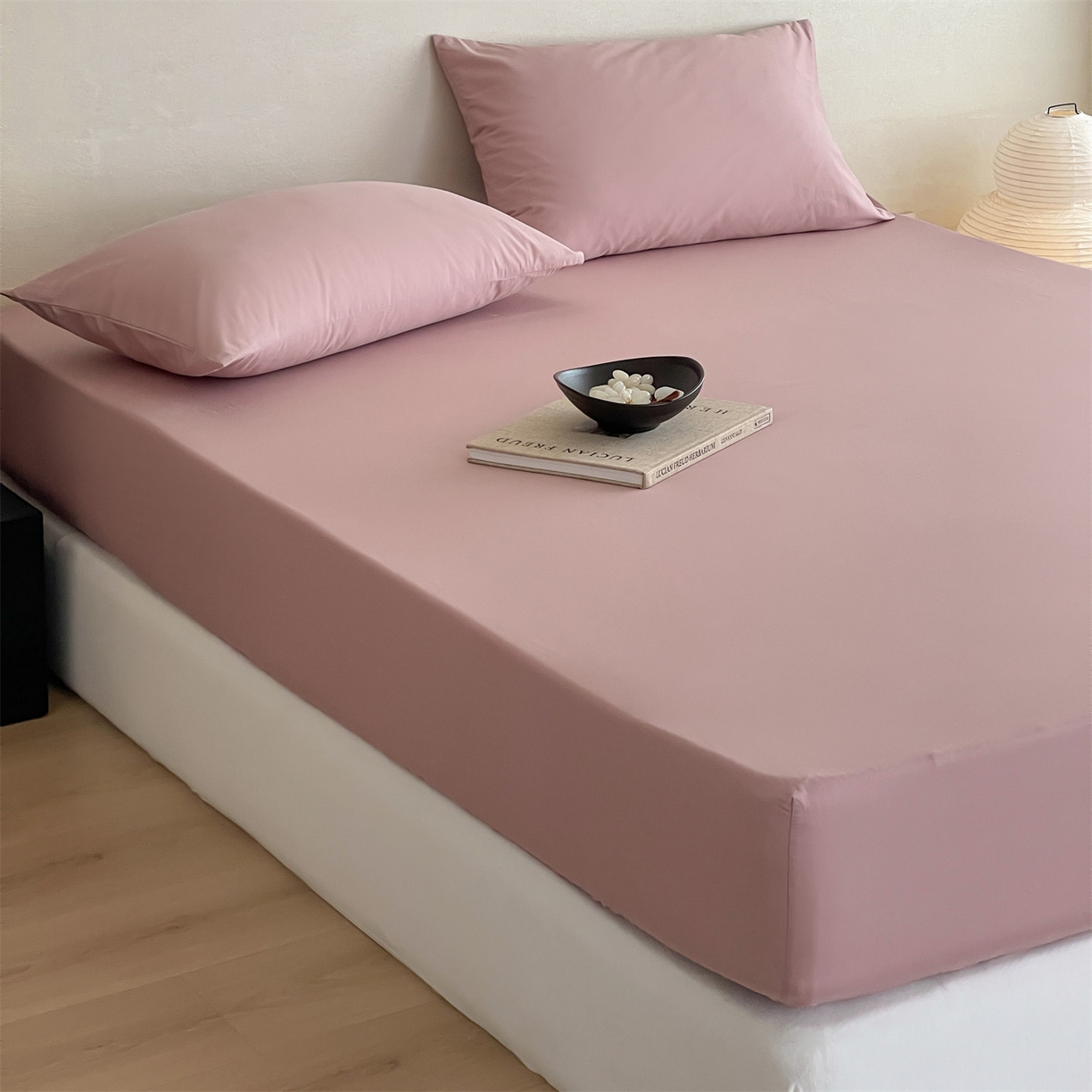 91家纺网 家纺一手货源 找家纺 三味舒屋 2026新款初色系列全棉水洗棉系列单品床笠（平台券后单品利润不低于45元/套件利润不低于120元 谢谢配合） 蔷薇粉