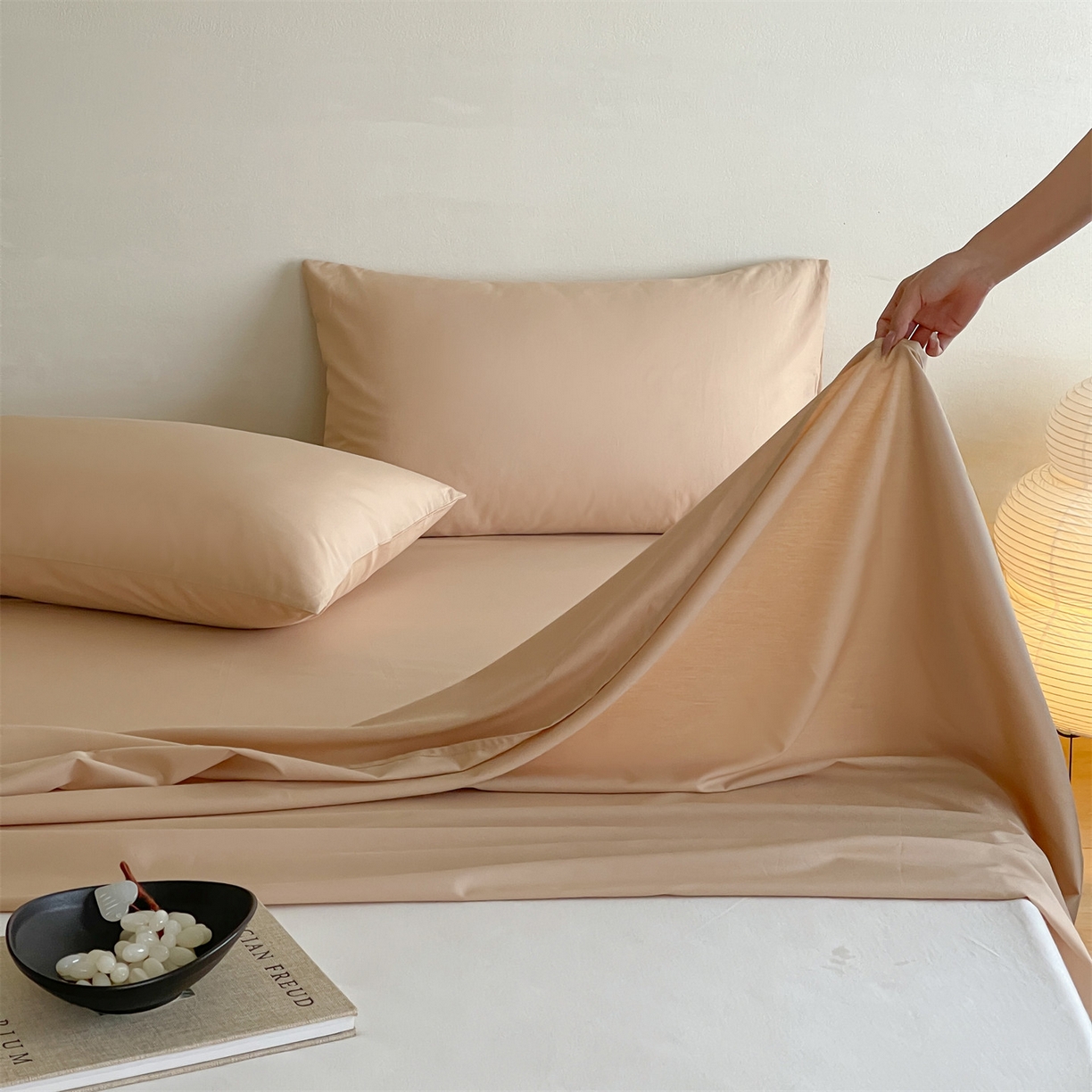 91家纺网 家纺一手货源 找家纺 三味舒屋 2026新款初色系列全棉水洗棉系列单品床单（平台券后单品利润不低于45元/套件利润不低于120元 谢谢配合） 浅驼