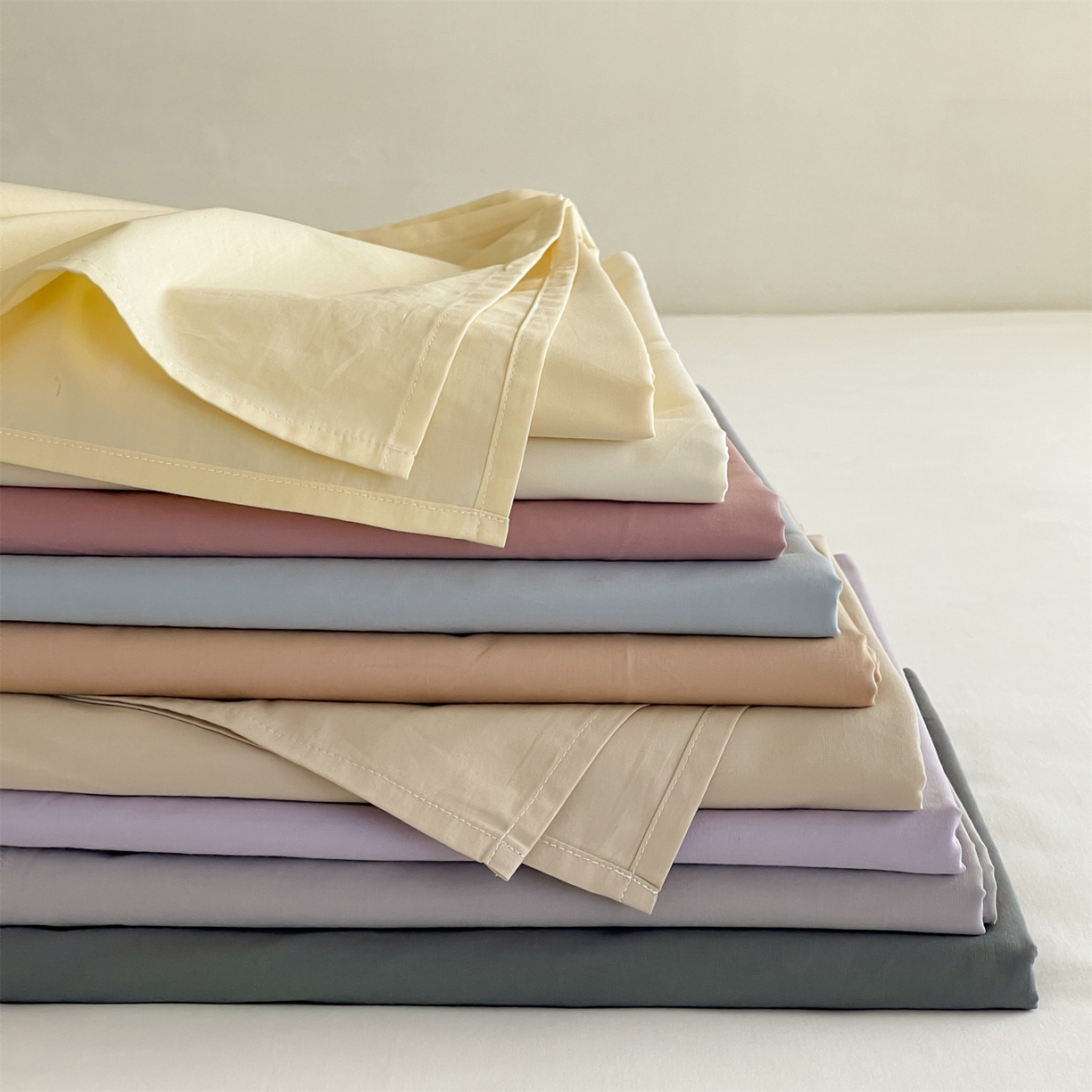 91家纺网 家纺一手货源 找家纺 三味舒屋 2026新款初色系列全棉水洗棉系列单品床单（平台券后单品利润不低于45元/套件利润不低于120元 谢谢配合） 组合图