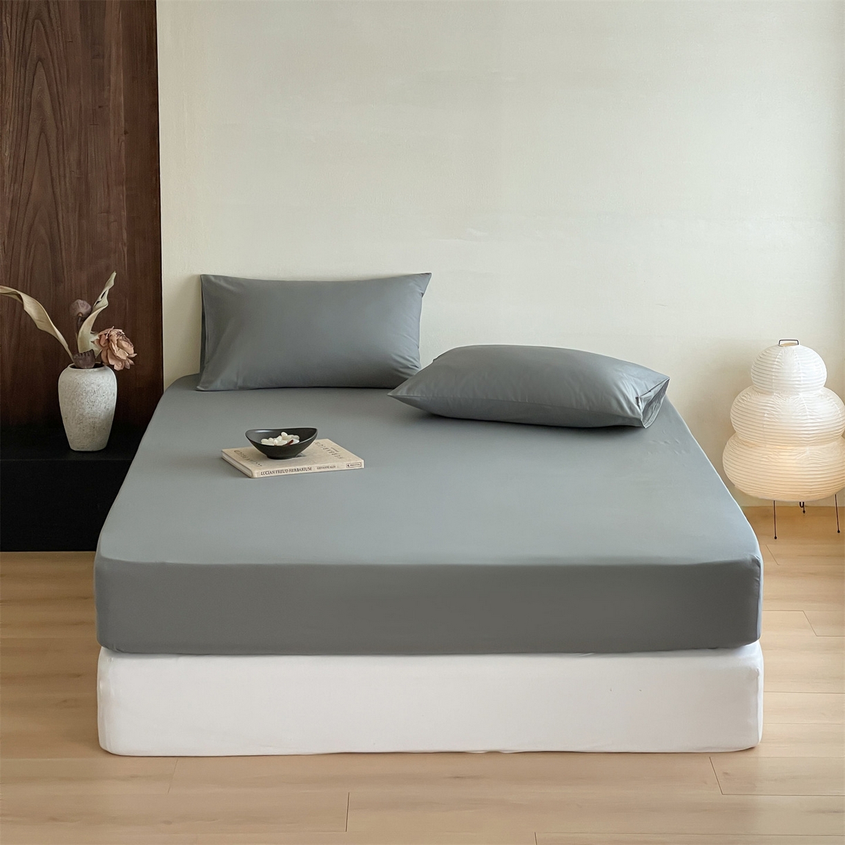 91家纺网 家纺一手货源 找家纺 三味舒屋 2026新款初色系列全棉水洗棉系列单品床笠（平台券后单品利润不低于45元/套件利润不低于120元 谢谢配合） 石墨灰