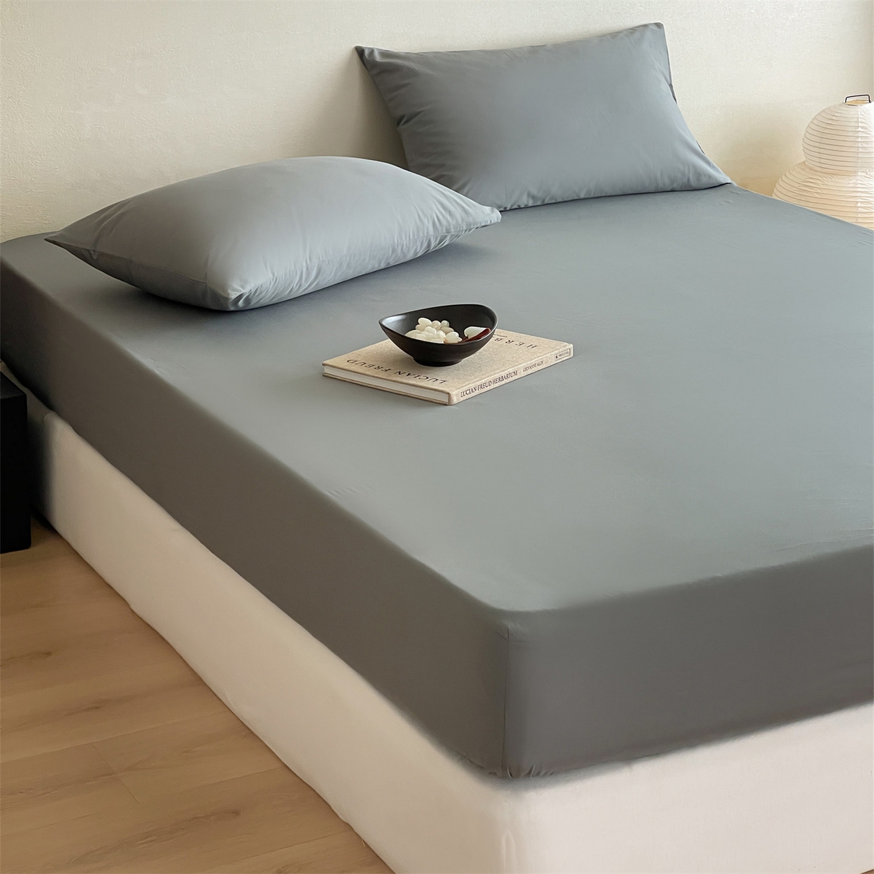 91家纺网 家纺一手货源 找家纺 三味舒屋 2026新款初色系列全棉水洗棉系列单品床笠（平台券后单品利润不低于45元/套件利润不低于120元 谢谢配合） 石墨灰