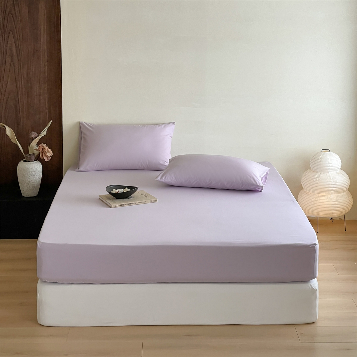 三味舒屋 2026新款初色系列全棉水洗棉系列单品床笠（平台券后单品利润不低于45元/套件利润不低于120元 谢谢配合） 优雅紫