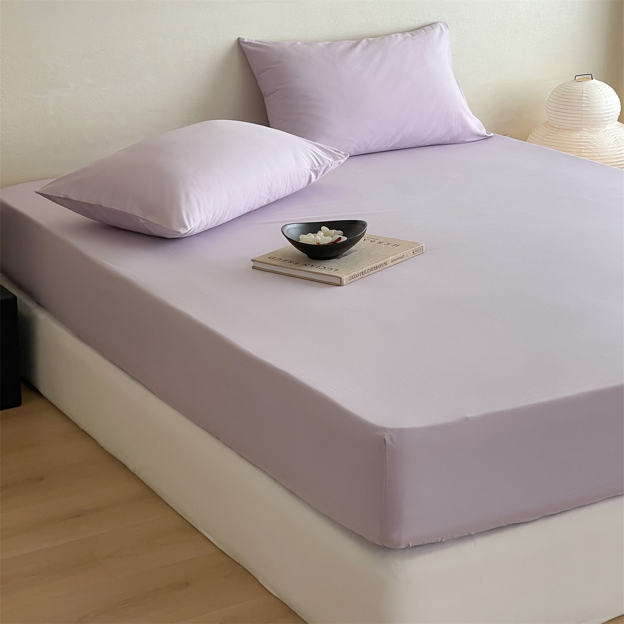 91家纺网 家纺一手货源 找家纺 三味舒屋 2026新款初色系列全棉水洗棉系列单品床笠（平台券后单品利润不低于45元/套件利润不低于120元 谢谢配合） 优雅紫