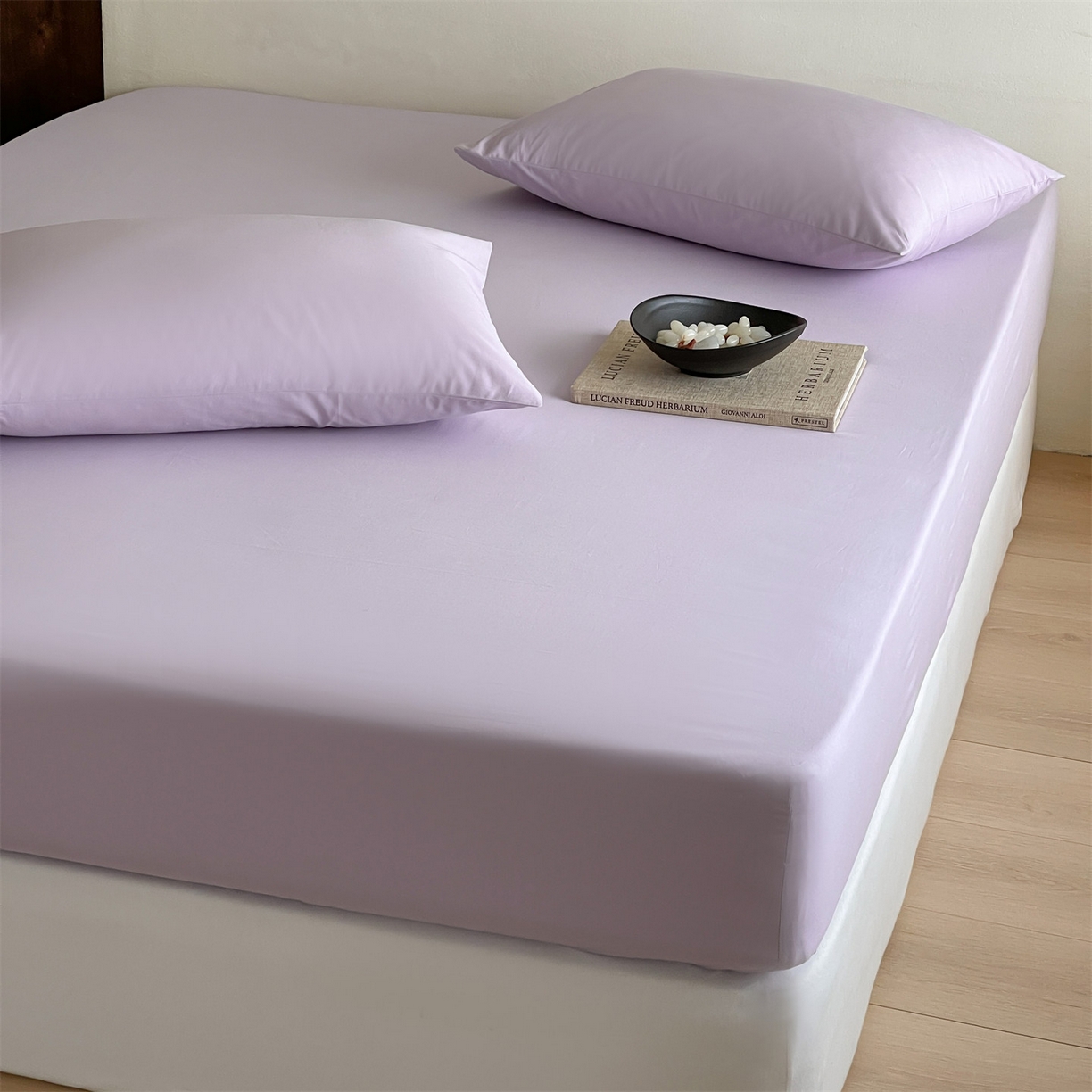 91家纺网 家纺一手货源 找家纺 三味舒屋 2026新款初色系列全棉水洗棉系列单品床笠（平台券后单品利润不低于45元/套件利润不低于120元 谢谢配合） 优雅紫