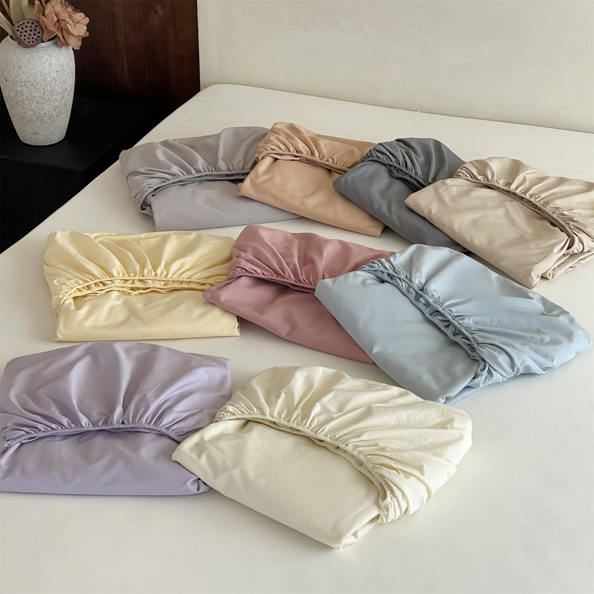 91家纺网 家纺一手货源 找家纺 三味舒屋 2026新款初色系列全棉水洗棉系列单品床笠（平台券后单品利润不低于45元/套件利润不低于120元 谢谢配合） 组合图