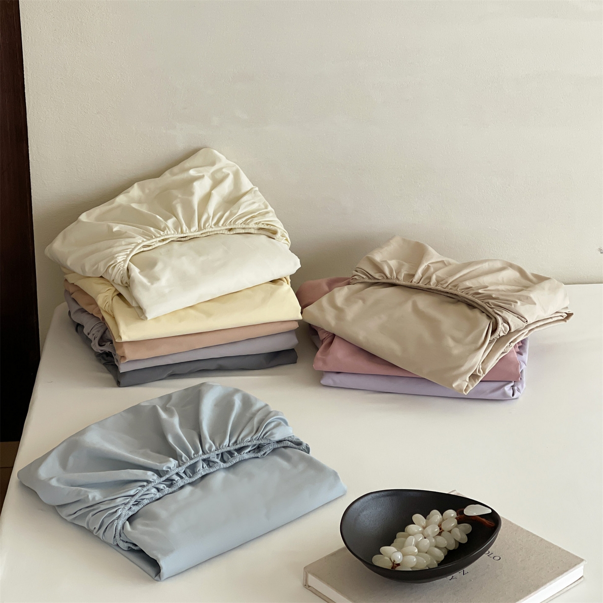 91家纺网 家纺一手货源 找家纺 三味舒屋 2026新款初色系列全棉水洗棉系列单品床笠（平台券后单品利润不低于45元/套件利润不低于120元 谢谢配合） 组合图