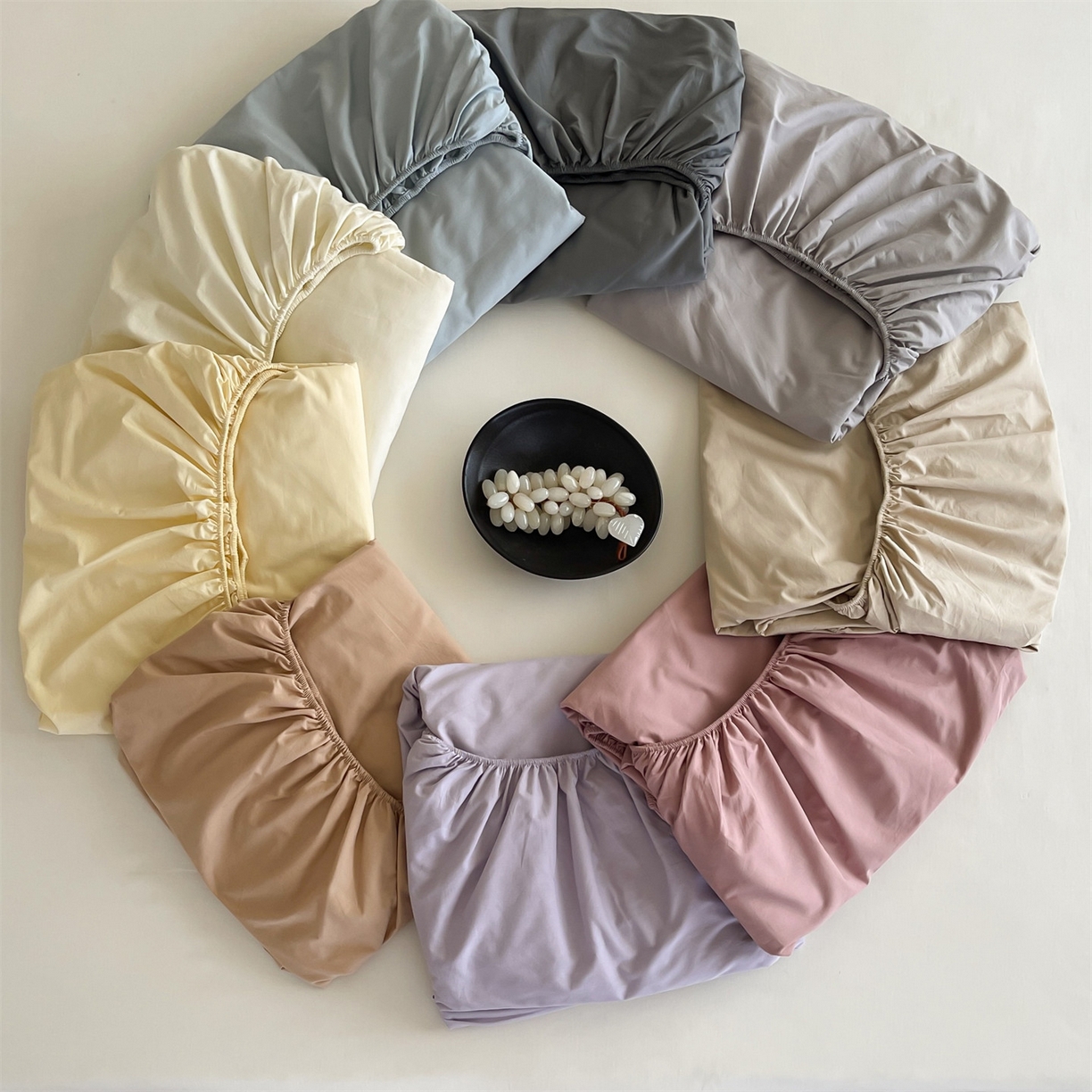 91家纺网 家纺一手货源 找家纺 三味舒屋 2026新款初色系列全棉水洗棉系列单品床笠（平台券后单品利润不低于45元/套件利润不低于120元 谢谢配合） 组合图