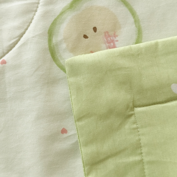 91家纺网 家纺一手货源 找家纺 蓝雀翎 2025新款全棉印花新疆棉花夏被 苹果派对