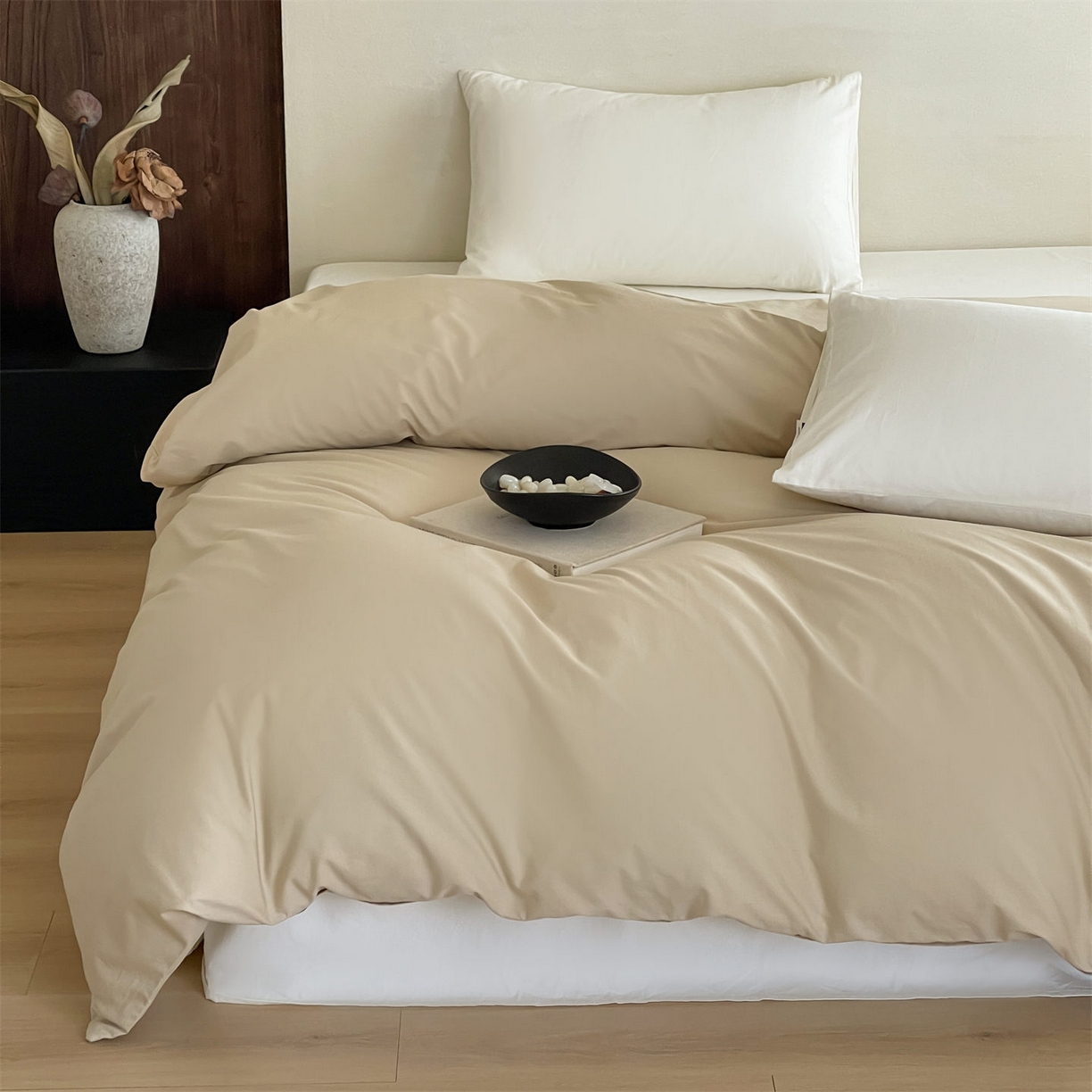 91家纺网 家纺一手货源 找家纺 三味舒屋 2026新款初色系列全棉水洗棉系列单品被套（平台券后单品利润不低于45元/套件利润不低于120元 谢谢配合） 白卡其