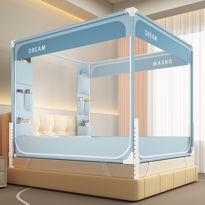 91家纺网 家纺一手货源 找家纺 （总）富莱星蚊帐 2026春夏新款坐床支架落地蚊帐小房子-甜美公主