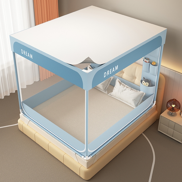 91家纺网 家纺一手货源 找家纺 （总）富莱星蚊帐 2026新款双丝加厚坐床蚊帐大力士围栏擎天柱支架-梦境