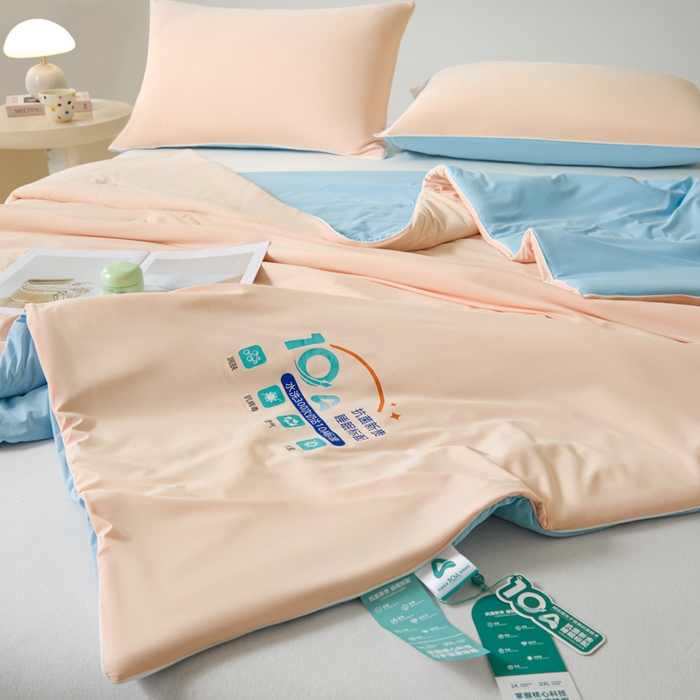 91家纺网 家纺一手货源 找家纺 宝士康家纺 2026春夏新款10A抗菌凉感丝夏被夏凉被空调被 玉兰啵啵