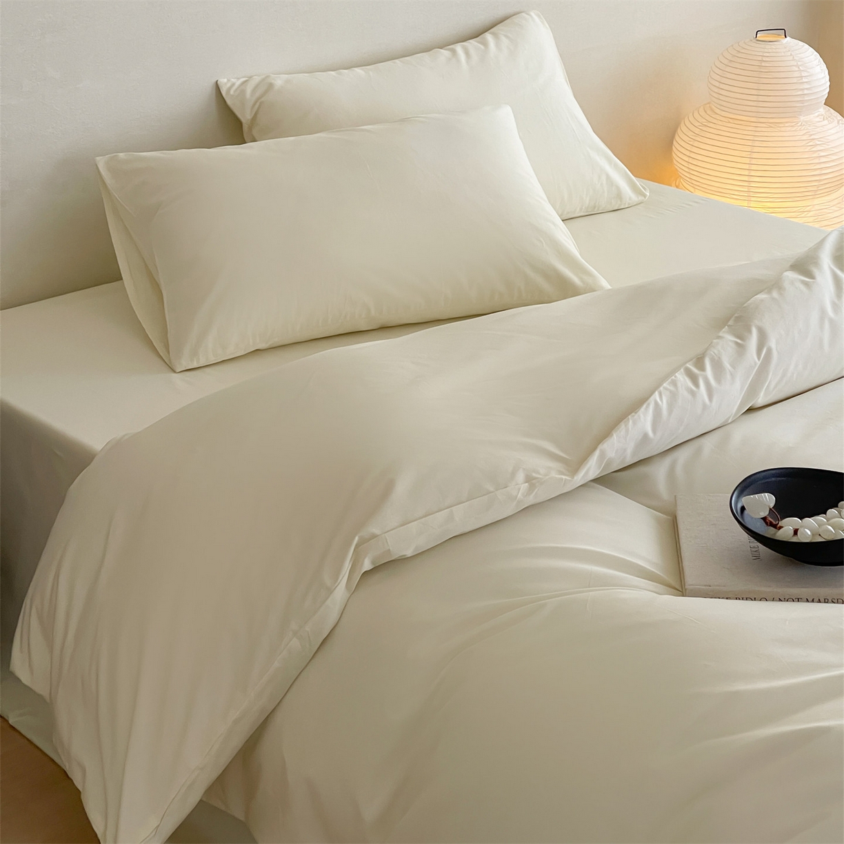 91家纺网 家纺一手货源 找家纺 三味舒屋 2026新款初色系列全棉水洗棉系列四件套（平台券后单品利润不低于45元/套件利润不低于120元 谢谢配合) 奶昔白