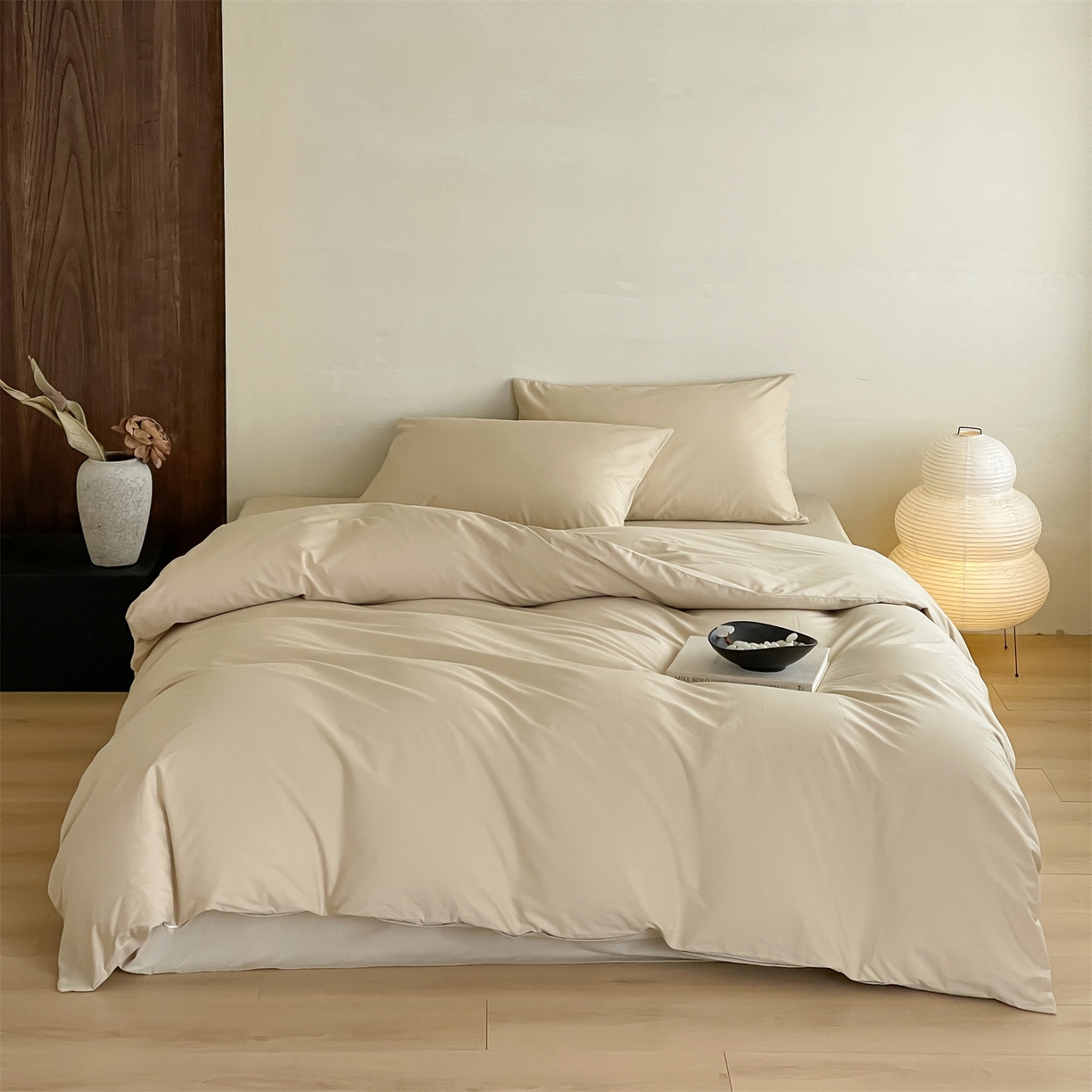 三味舒屋 2026新款初色系列全棉水洗棉系列四件套（平台券后单品利润不低于45元/套件利润不低于120元 谢谢配合) 白卡其