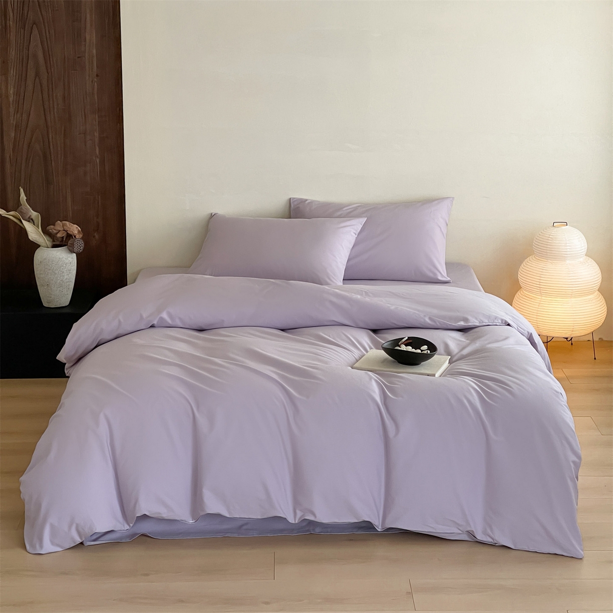 三味舒屋 2026新款初色系列全棉水洗棉系列四件套（平台券后单品利润不低于45元/套件利润不低于120元 谢谢配合) 优雅紫