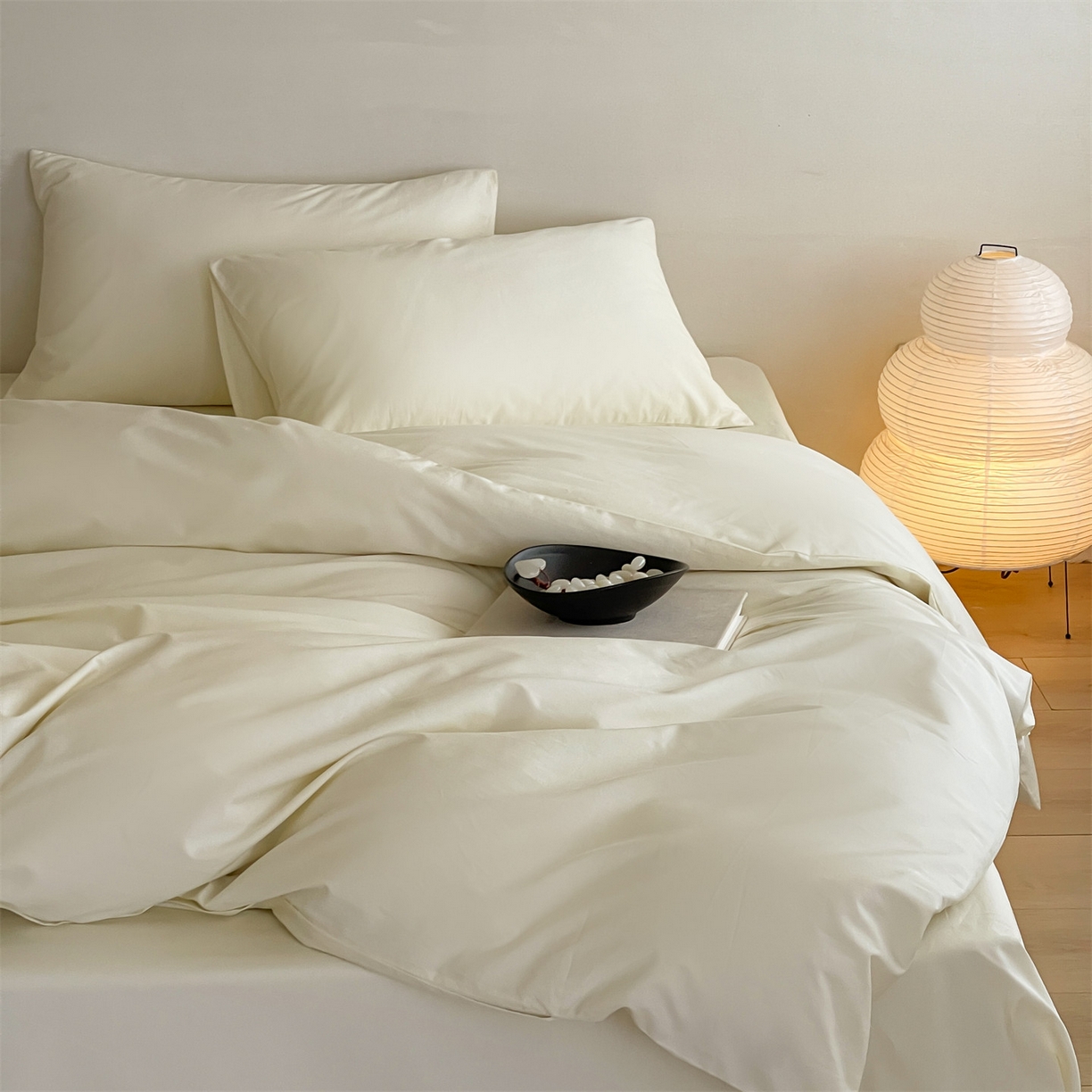 91家纺网 家纺一手货源 找家纺 三味舒屋 2026新款初色系列全棉水洗棉系列四件套（平台券后单品利润不低于45元/套件利润不低于120元 谢谢配合) 奶昔白