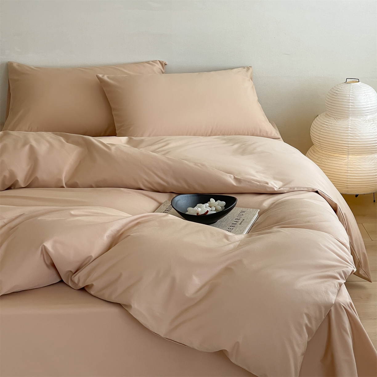 91家纺网 家纺一手货源 找家纺 三味舒屋 2026新款初色系列全棉水洗棉系列四件套（平台券后单品利润不低于45元/套件利润不低于120元 谢谢配合) 浅驼