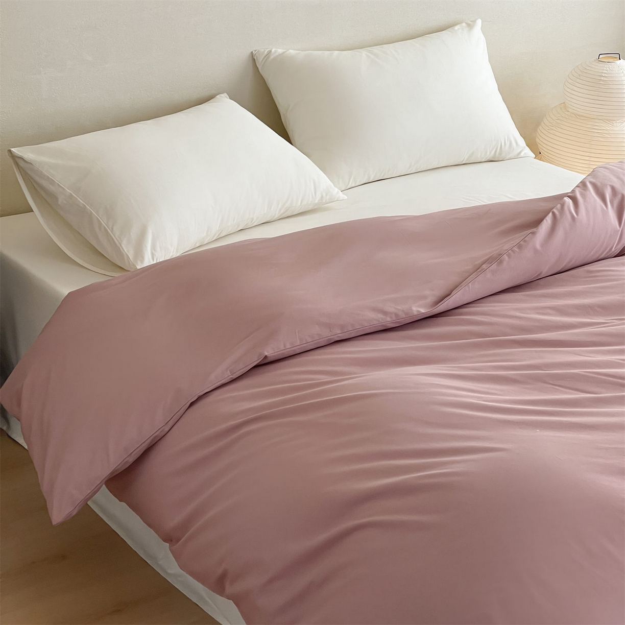 91家纺网 家纺一手货源 找家纺 三味舒屋 2026新款初色系列全棉水洗棉系列单品被套（平台券后单品利润不低于45元/套件利润不低于120元 谢谢配合） 蔷薇粉