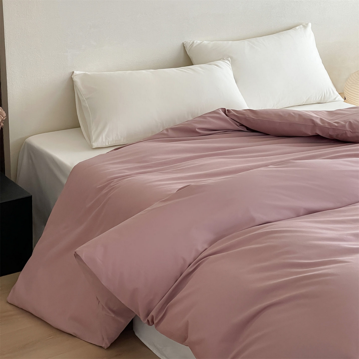 91家纺网 家纺一手货源 找家纺 三味舒屋 2026新款初色系列全棉水洗棉系列单品被套（平台券后单品利润不低于45元/套件利润不低于120元 谢谢配合） 蔷薇粉