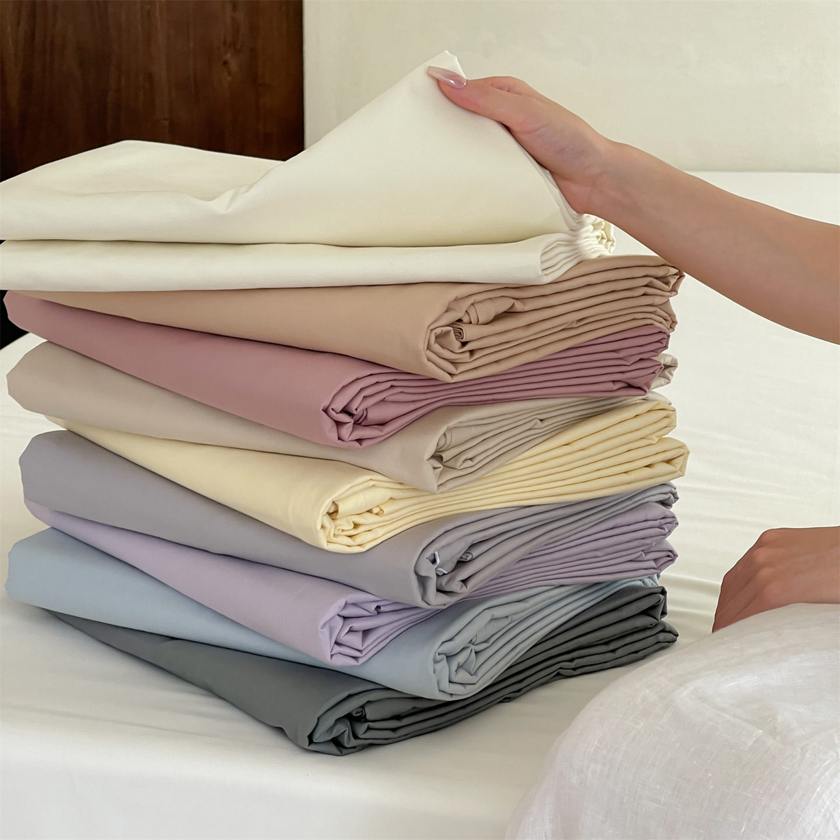 91家纺网 家纺一手货源 找家纺 三味舒屋 2026新款初色系列全棉水洗棉系列单品被套（平台券后单品利润不低于45元/套件利润不低于120元 谢谢配合） 组合图