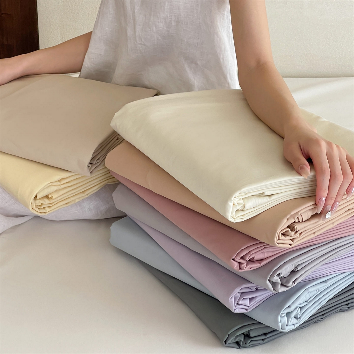 91家纺网 家纺一手货源 找家纺 三味舒屋 2026新款初色系列全棉水洗棉系列单品被套（平台券后单品利润不低于45元/套件利润不低于120元 谢谢配合） 组合图