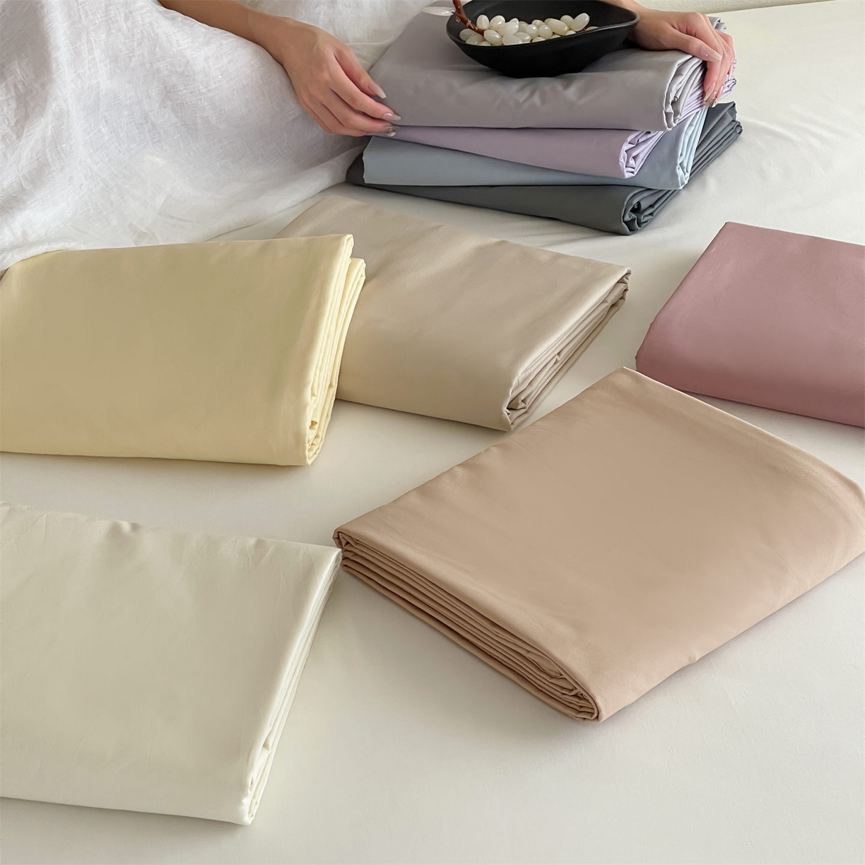 91家纺网 家纺一手货源 找家纺 三味舒屋 2026新款初色系列全棉水洗棉系列单品被套（平台券后单品利润不低于45元/套件利润不低于120元 谢谢配合） 组合图