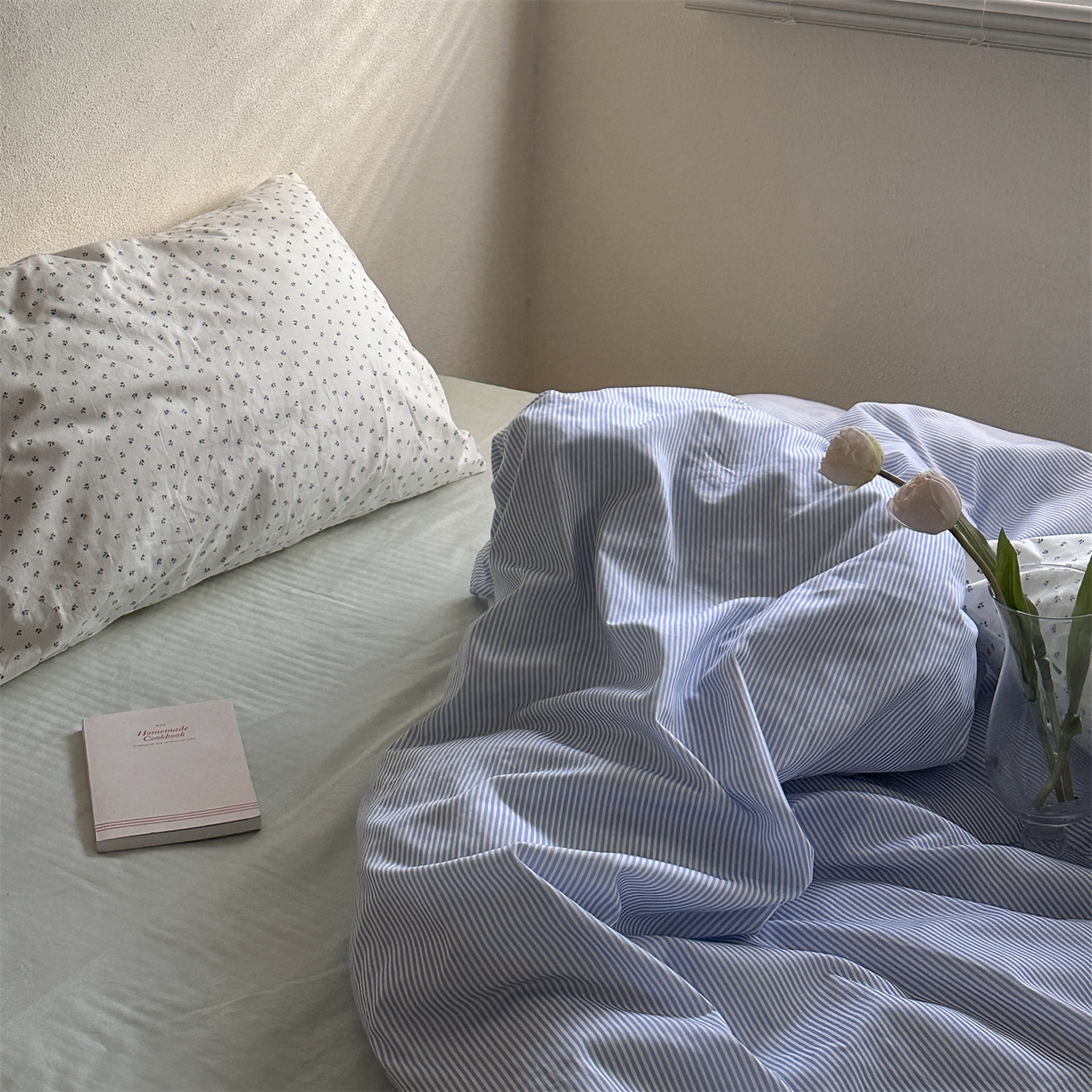 91家纺网 家纺一手货源 找家纺 （总）恋恋三季 2026新款40支纯棉绑带款四件套-星蓝冰绿系列（会员-5控价178/218/238）