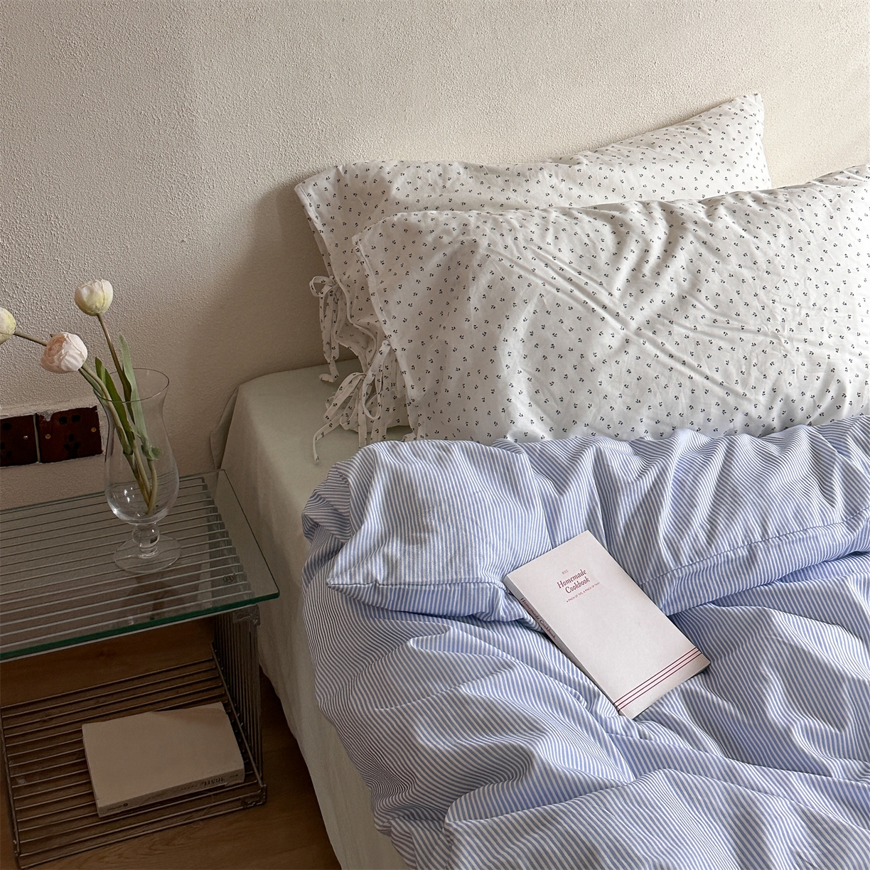 91家纺网 家纺一手货源 找家纺 （总）恋恋三季 2026新款40支纯棉绑带款四件套-星蓝冰绿系列（会员-5控价178/218/238）