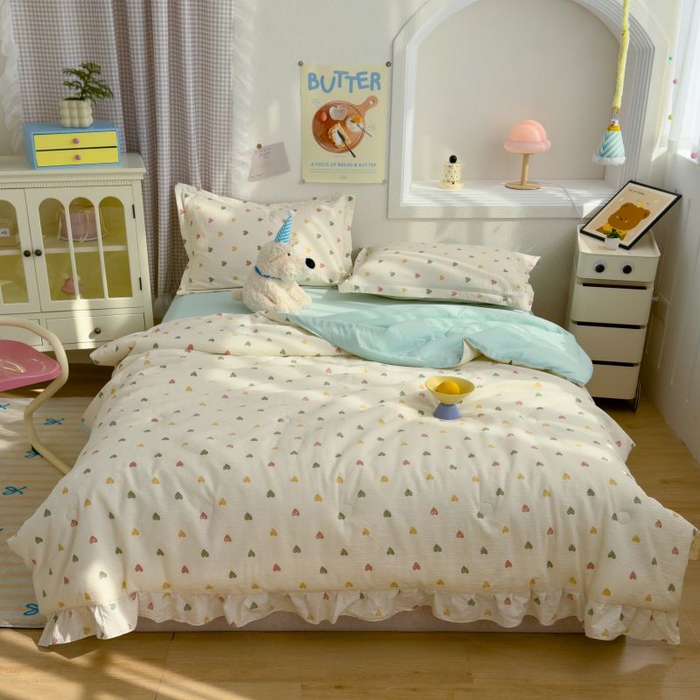 默忆 2026新款A类韩版花边木棉夏被夏凉被空调被被子被芯 心意