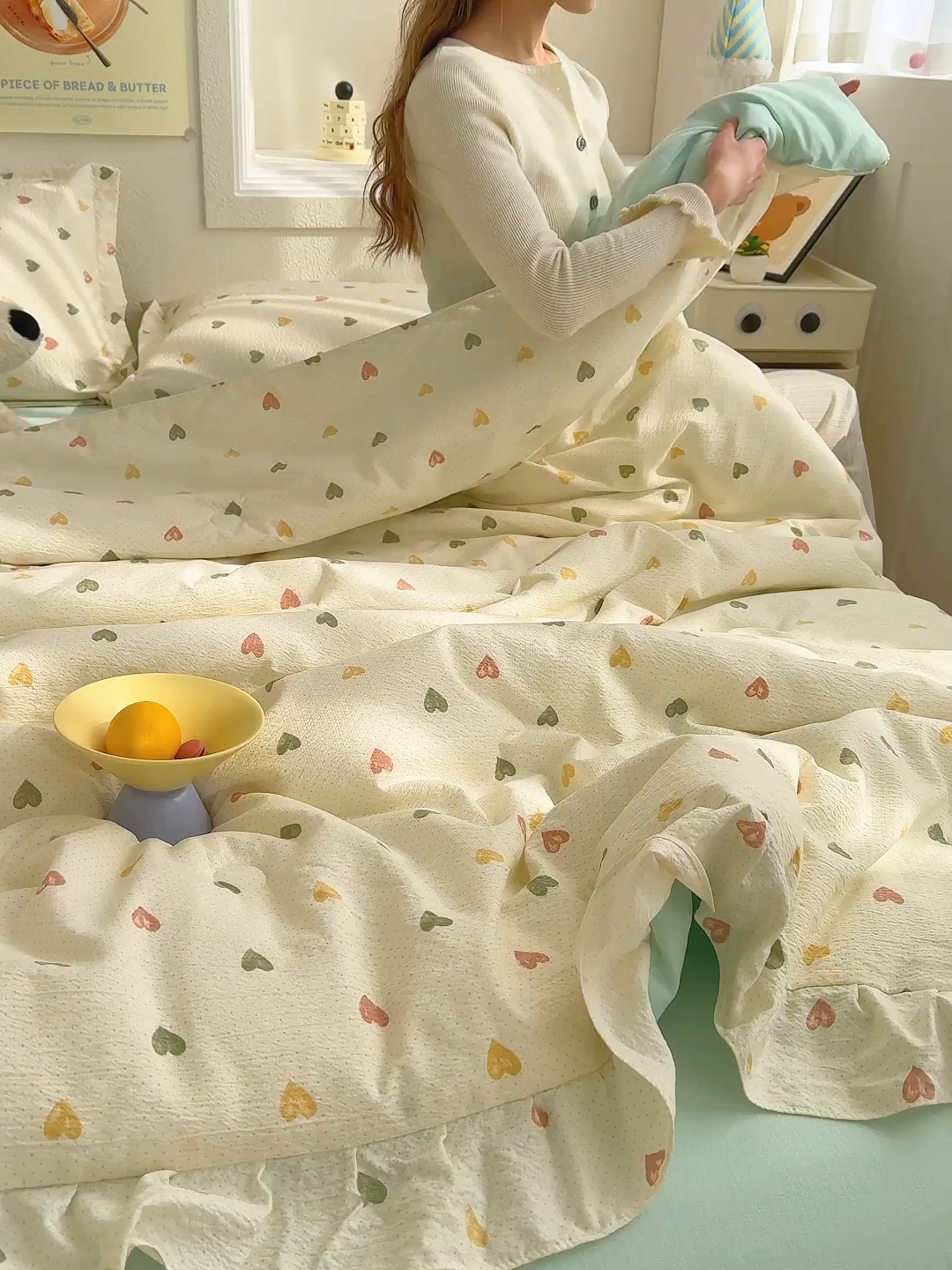 91家纺网 家纺一手货源 找家纺 默忆 2026新款A类韩版花边木棉夏被夏凉被空调被被子被芯 心意