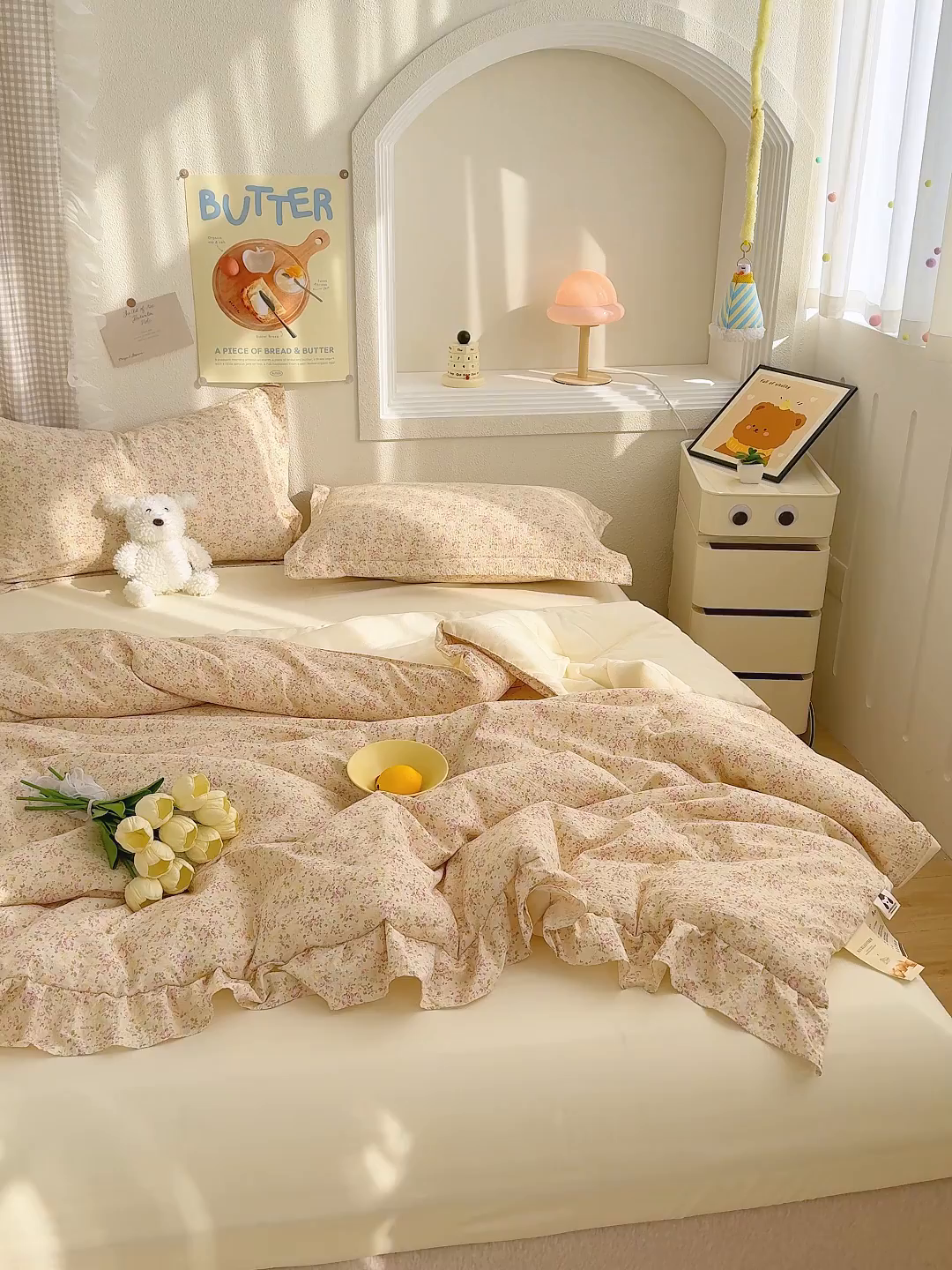 91家纺网 家纺一手货源 找家纺 默忆 2026新款A类韩版花边木棉夏被夏凉被空调被被子被芯 花漾