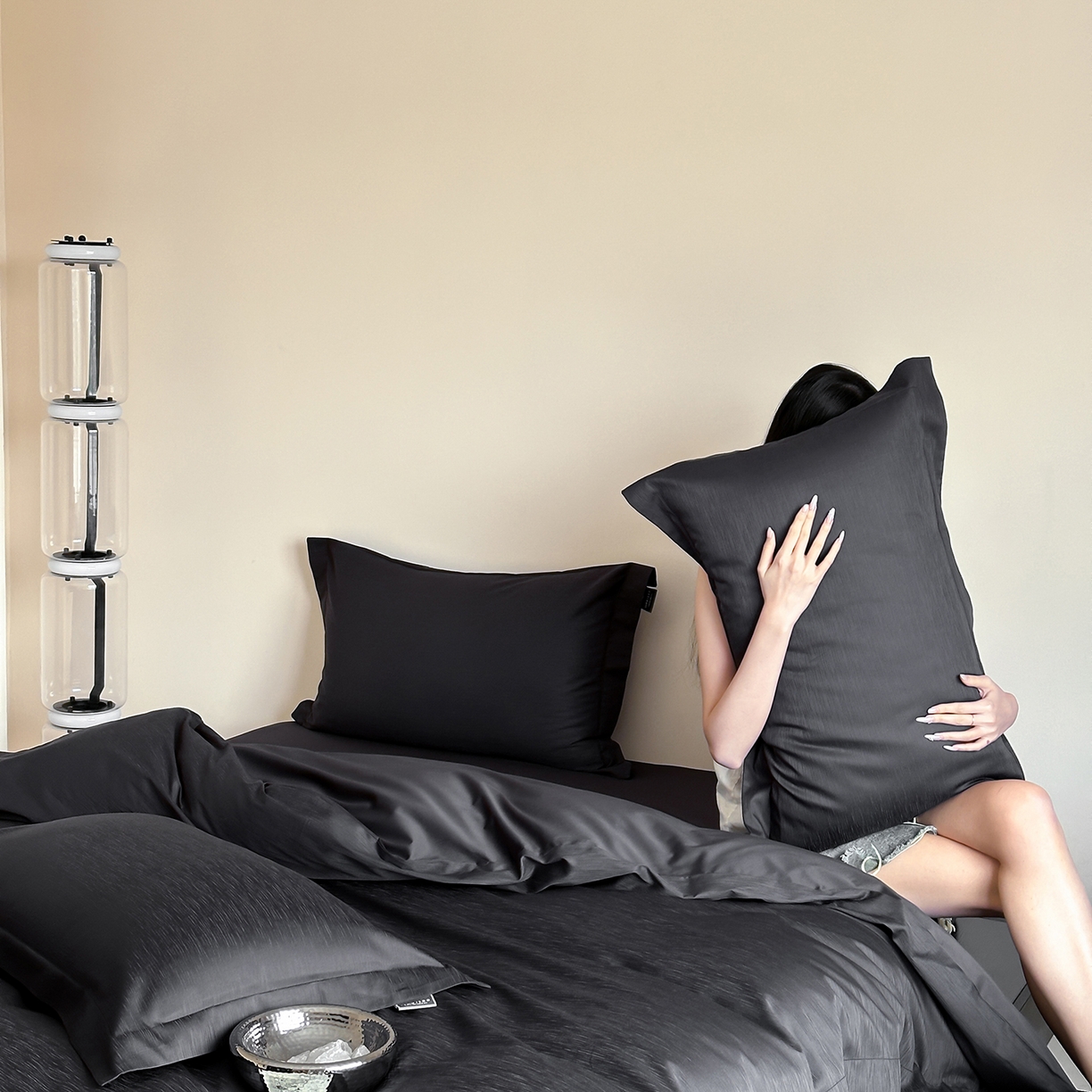 91家纺网 家纺一手货源 找家纺 （总）三味舒屋 2026新款长绒棉全棉提花四件套-尼亚系列拍法二