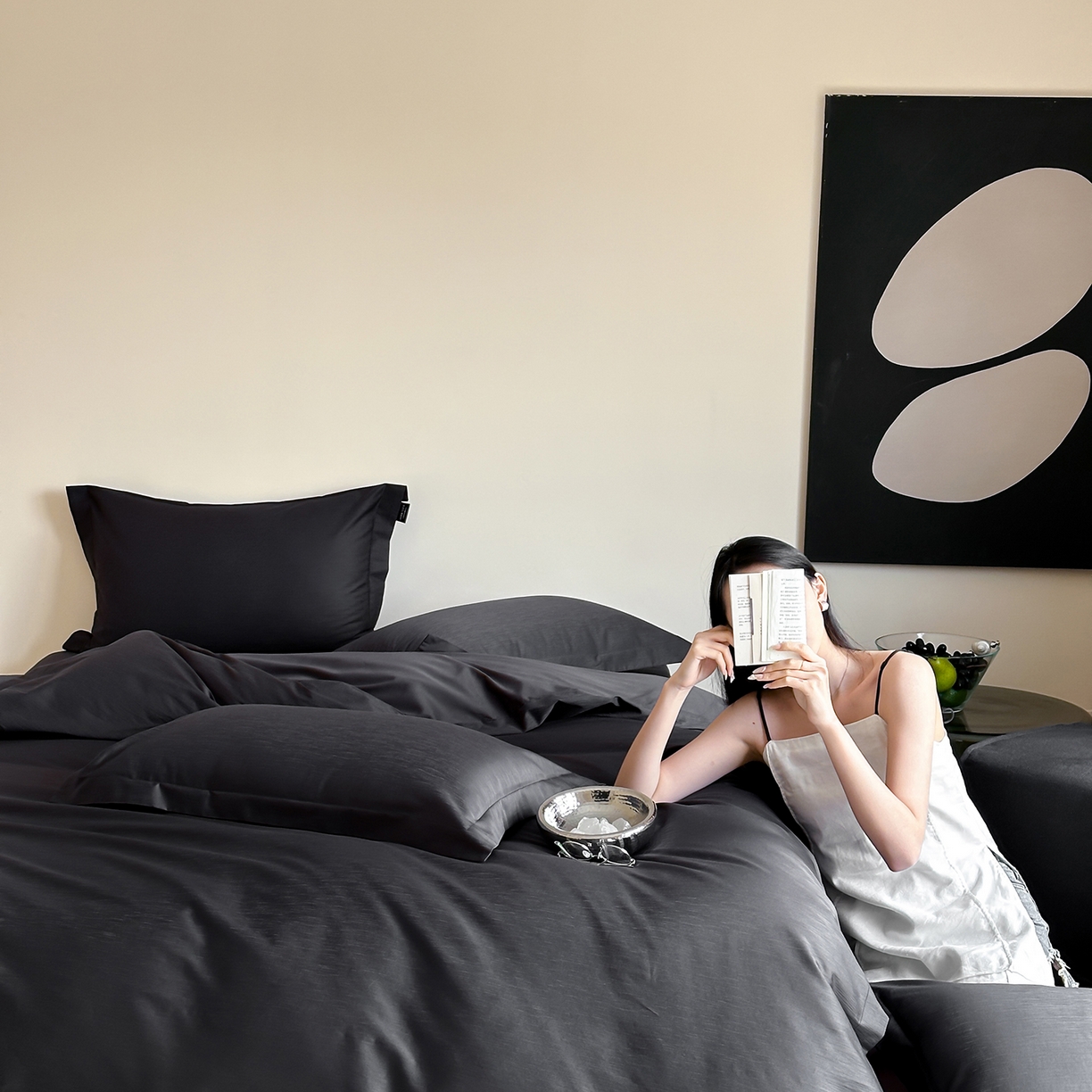 91家纺网 家纺一手货源 找家纺 （总）三味舒屋 2026新款长绒棉全棉提花四件套-尼亚系列拍法二