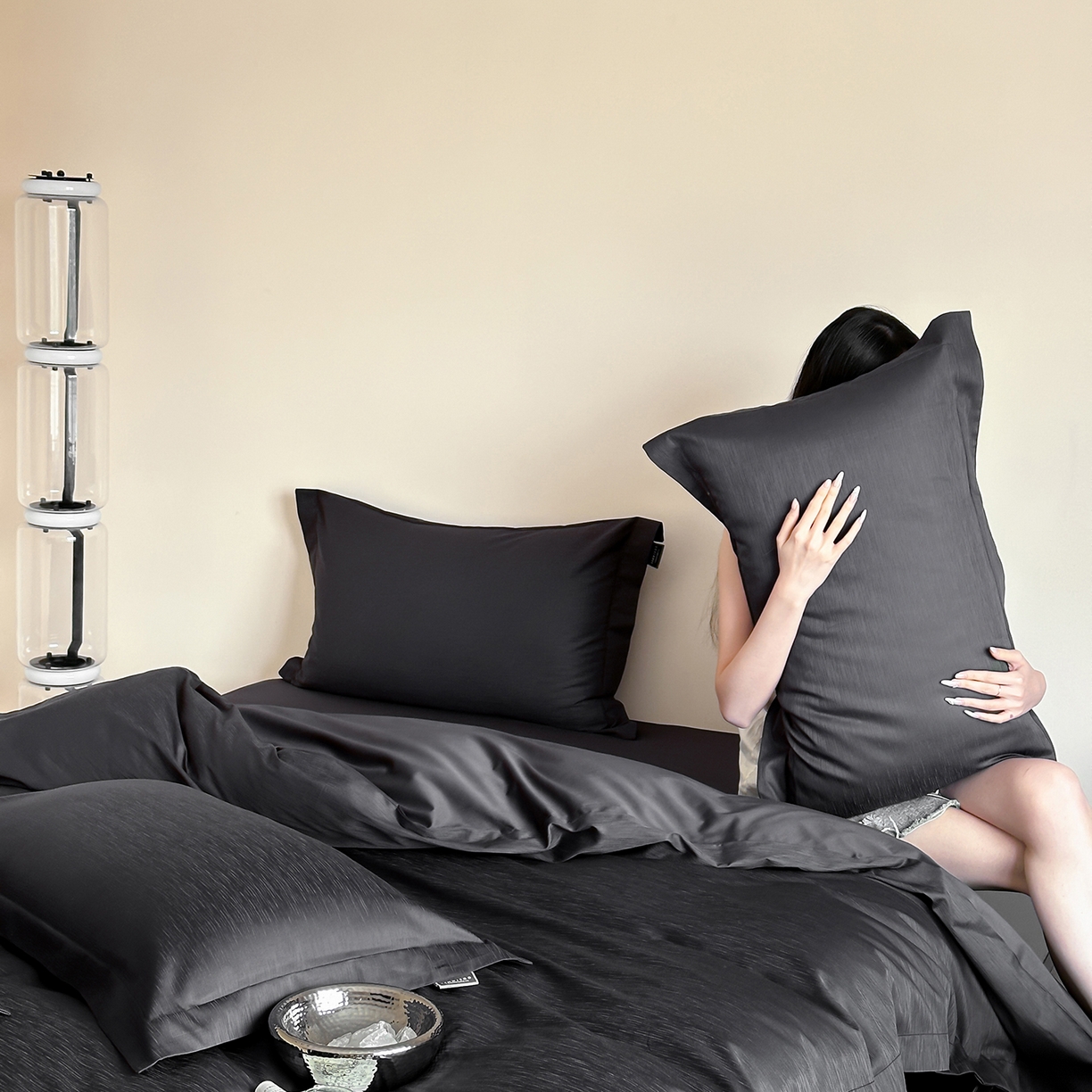 91家纺网 家纺一手货源 找家纺 （总）三味舒屋 2026新款长绒棉全棉提花四件套-尼亚系列拍法二