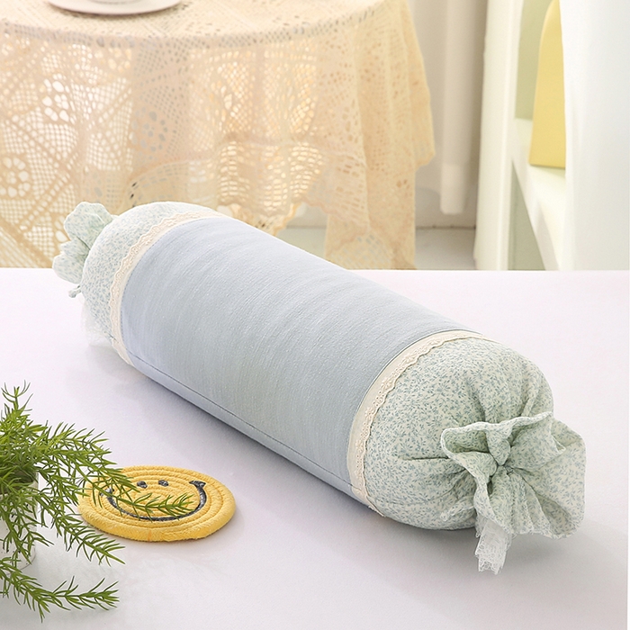 91家纺网 家纺一手货源 找家纺 （总）蔻眠 绑带款全棉皱皱纱荞麦枕头糖果牵引护颈枕芯