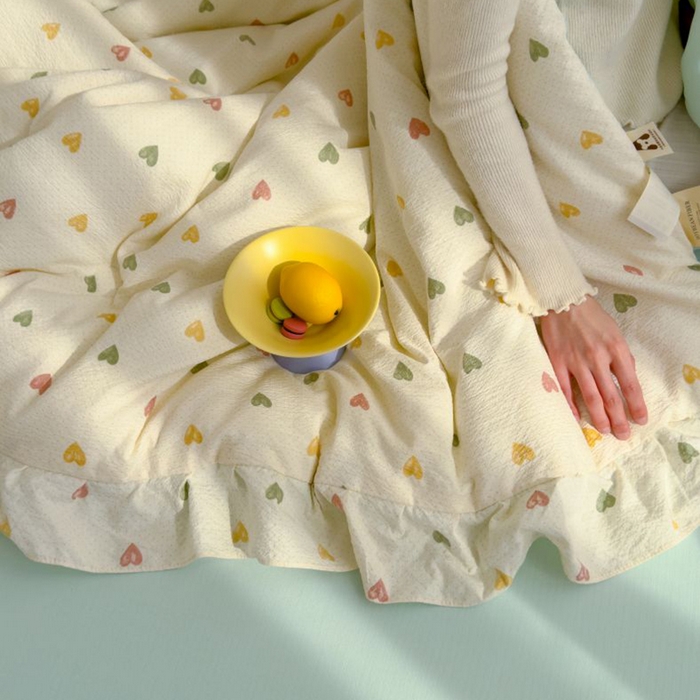 91家纺网 家纺一手货源 找家纺 默忆 2026新款A类韩版花边木棉夏被夏凉被空调被被子被芯 心意