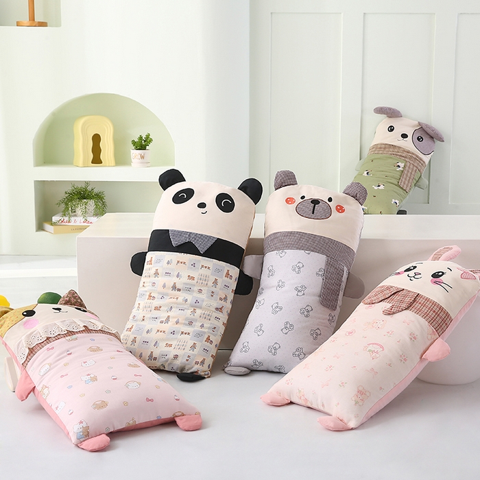91家纺网 家纺一手货源 找家纺 （总）蔻眠 萌友集-全棉儿童卡通荞麦护颈枕头学生枕芯