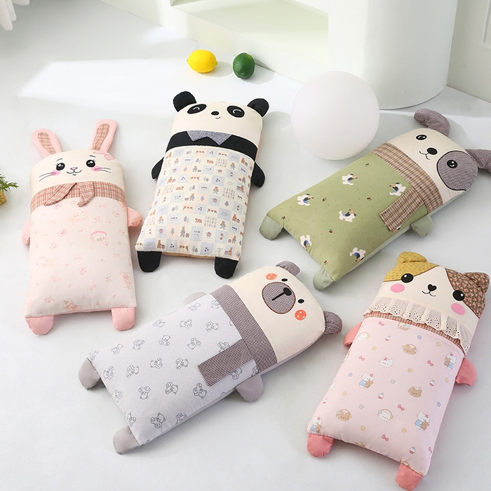 91家纺网 家纺一手货源 找家纺 （总）蔻眠 萌友集-全棉儿童卡通荞麦护颈枕头学生枕芯