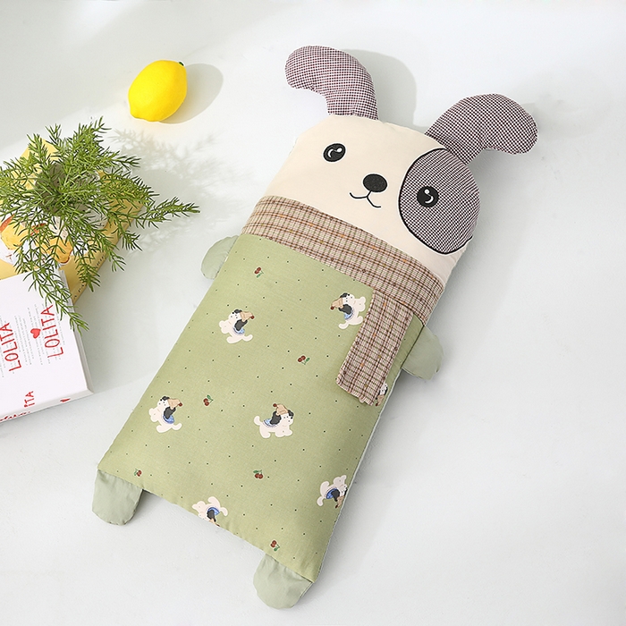 91家纺网 家纺一手货源 找家纺 蔻眠 萌友集-全棉儿童卡通荞麦护颈枕头学生枕芯 萌友集-狗狗