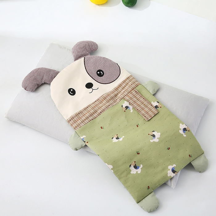 91家纺网 家纺一手货源 找家纺 蔻眠 萌友集-全棉儿童卡通荞麦护颈枕头学生枕芯 萌友集-狗狗