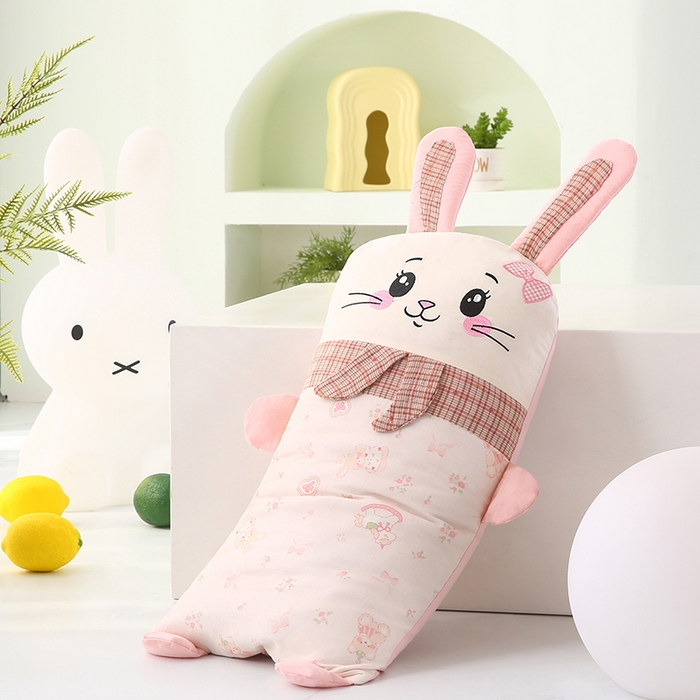 蔻眠 萌友集-全棉儿童卡通荞麦护颈枕头学生枕芯 萌友集-兔子
