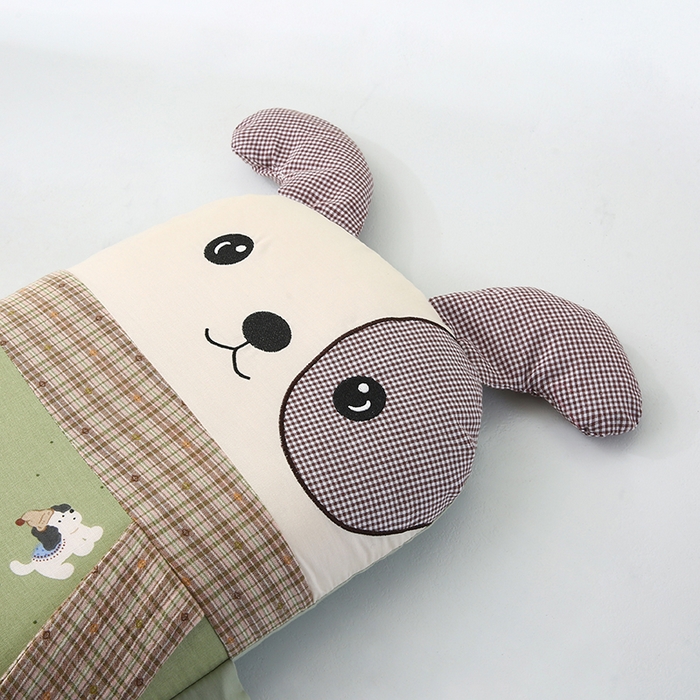 91家纺网 家纺一手货源 找家纺 蔻眠 萌友集-全棉儿童卡通荞麦护颈枕头学生枕芯 萌友集-狗狗