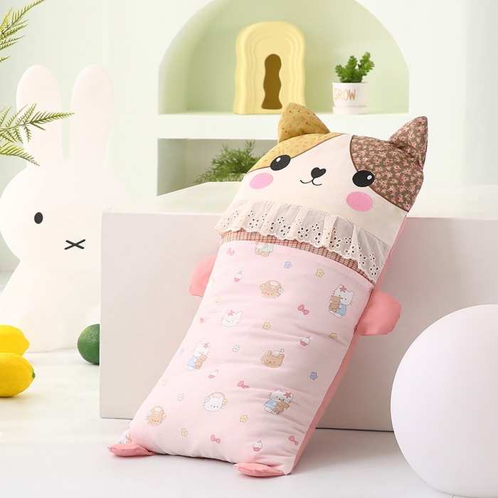 蔻眠 萌友集-全棉儿童卡通荞麦护颈枕头学生枕芯 萌友集-猫咪