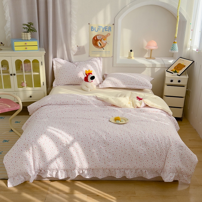 91家纺网 家纺一手货源 找家纺 （总）默忆 2026新款A类韩版花边木棉夏被夏凉被空调被被子被芯