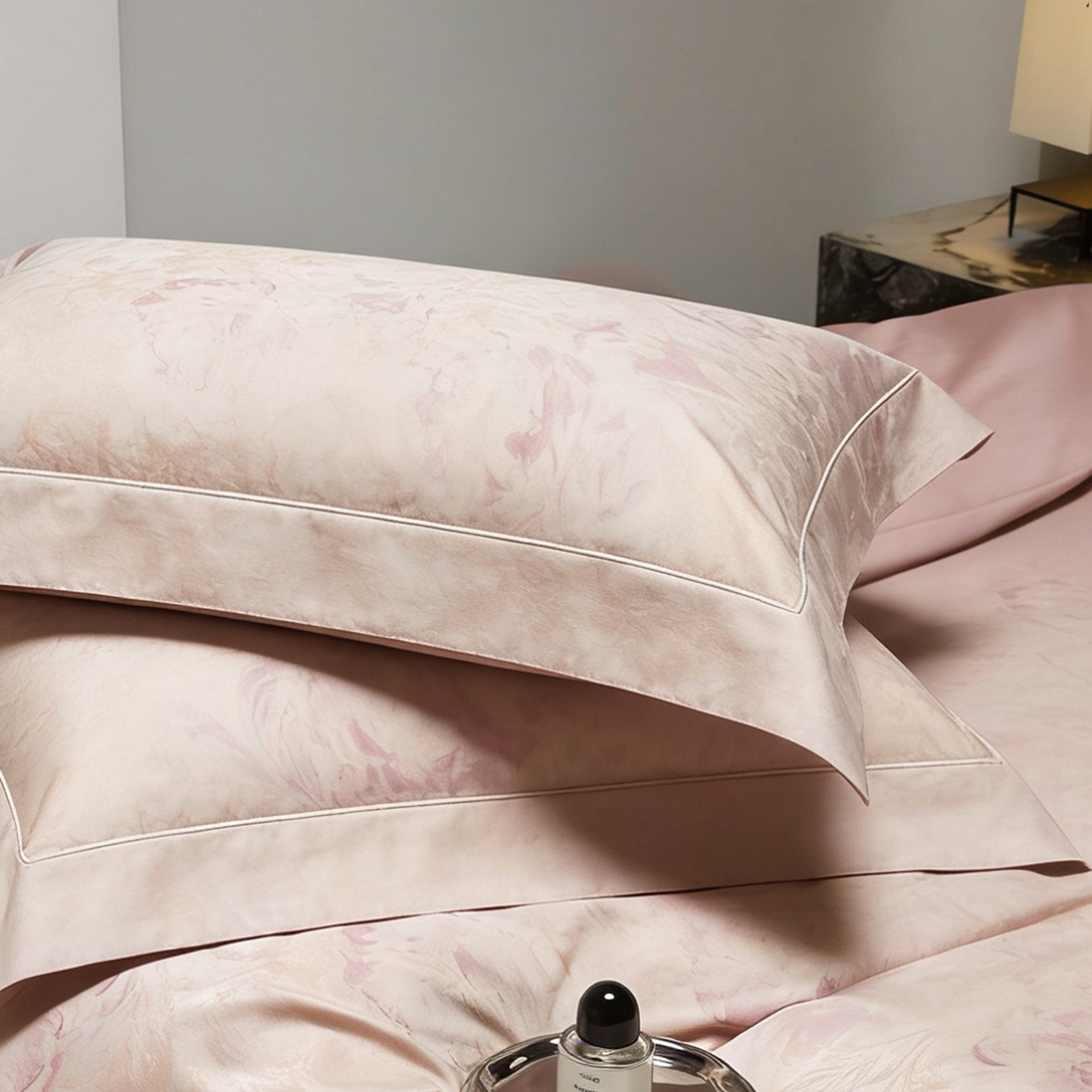 91家纺网 家纺一手货源 找家纺 淳绵家居 2026新款色织提花四件套 花漾 海棠红