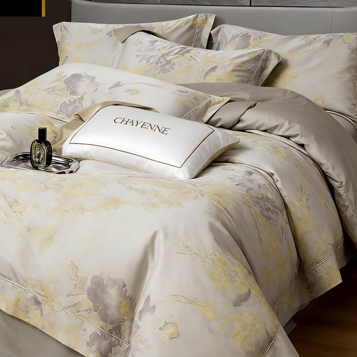 91家纺网 家纺一手货源 找家纺 淳绵家居 2026新款色织提花四件套 艾琪 林叶青