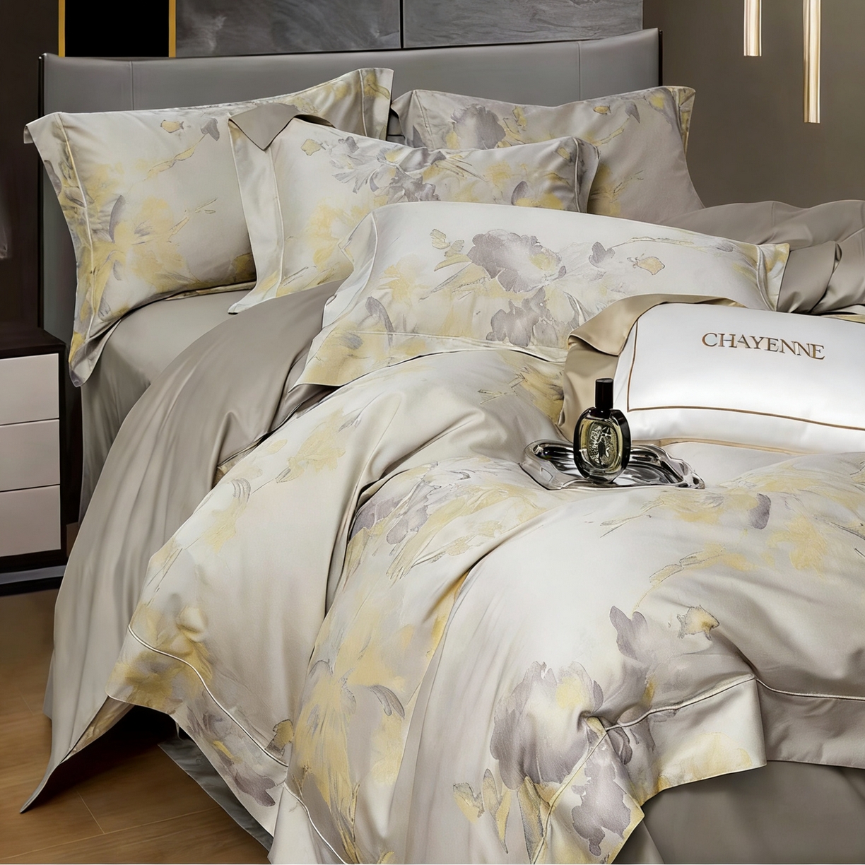 91家纺网 家纺一手货源 找家纺 淳绵家居 2026新款色织提花四件套 艾琪 林叶青