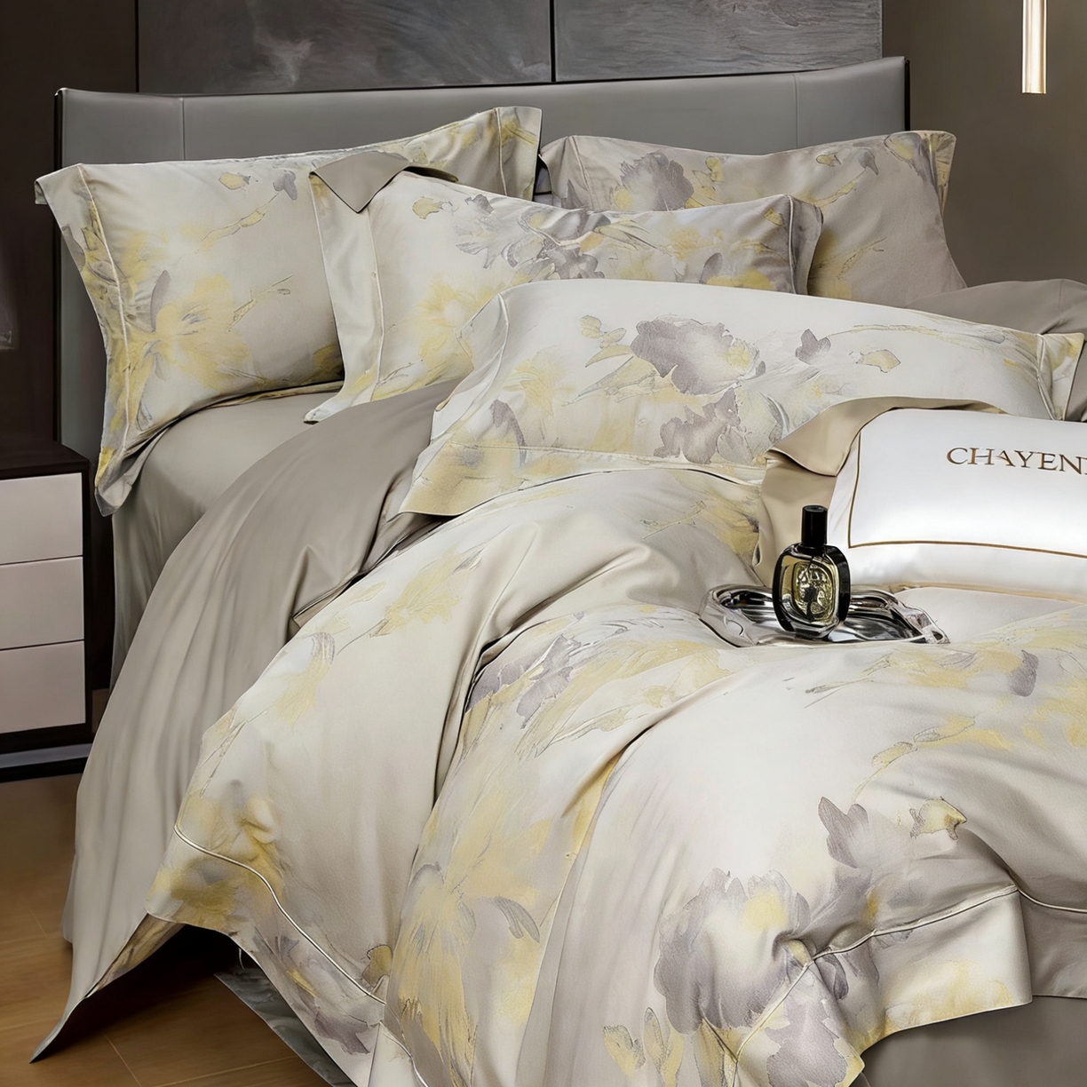 91家纺网 家纺一手货源 找家纺 淳绵家居 2026新款色织提花四件套 艾琪 林叶青